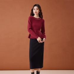 爱依服 2025秋冬针织两件套裙