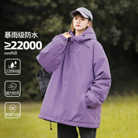 one more山系加绒棉服外套女秋冬季2025防水登山服工装夹克S