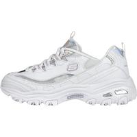 SKECHERS 斯凯奇 女鞋网面熊猫鞋官方旗舰夏季镭射小白鞋透气老爹鞋运动鞋女