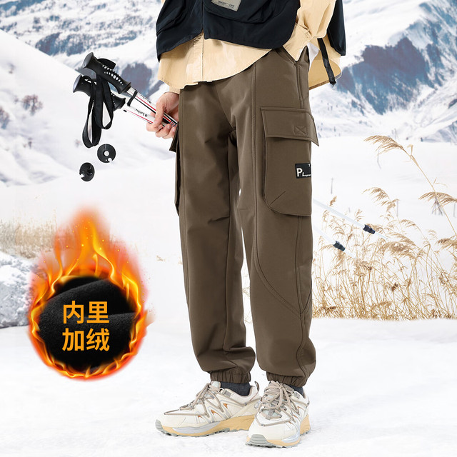 布衣传说 男士工装加绒裤子