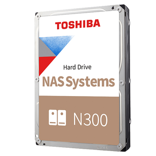 东芝（TOSHIBA） N300系列 机械硬盘7200转nas硬盘SATA垂直记录硬盘CMR硬盘个人云存储服务器企业监控硬盘 4TB HDWQ140UZSVA 缓存128MB NAS硬盘*1+极空间Z2Pro双盘位NAS*1