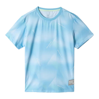 361°361度童装男童短袖针织衫2024年秋季中大童T恤 跃动蓝 140cm