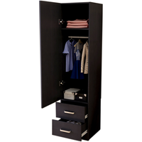 中伟木质单门衣柜现代简易小户型单门更衣柜阳台柜衣橱柜家用衣柜多功能储物柜定制款400*400*1700