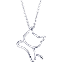 周生生Pt950小猫铂金吊坠女款不含链78003P 定价