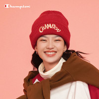 Champion小龙人系列冬季保暖针织帽 女红色男冷帽百搭休闲风  深棕 均码