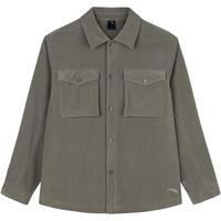 安踏 运动衬衫秋冬男子休闲通勤长袖工装灯芯绒宽松休闲运动男士上衣