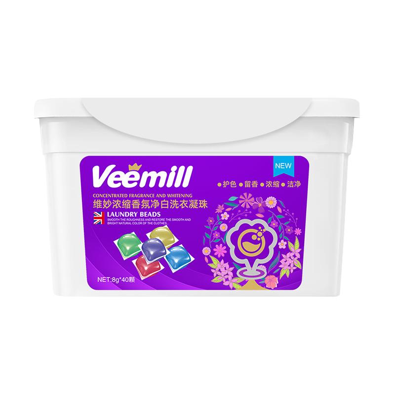 Veemill/维妙 拍1发4浓缩留香洗衣凝珠40颗/盒