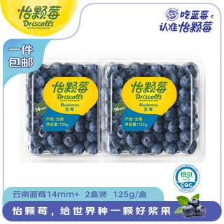 今日必买：怡颗莓 当季云南蓝莓125g*2盒装+秋月梨4斤（可选）+沃柑3斤（可选）