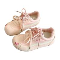 温小影女童运动鞋2025秋季中大童小女孩百搭德训鞋软底防滑时尚板鞋 黄色 26