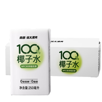 南国100%椰子水 NFC天然电解质水 海南特产椰果椰汁 250ml*24瓶 整箱