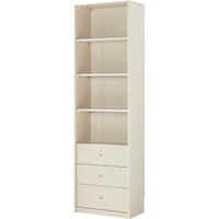 LINSY 林氏家居 实木书柜书架落地置物架客厅收纳柜储物柜子书橱文件柜家具PK1X 0.6米书柜