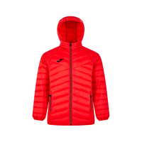JOMA 荷马运动棉服外套男秋冬季防风保暖棉夹克连帽开衫外套上衣 红 3XL