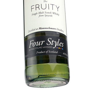Four Styles风味四重奏系列 苏格兰单一麦芽威士忌 英国原瓶洋酒700ml 果香(曼诺克摩2012)波本桶初填桶