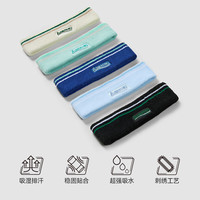 川崎（KAWASAKI）运动护具男女运动护腕头带套装时光·复古系列吸汗擦汗头巾 【套装】头带+护腕  浅绿