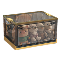 星优 可折叠收纳箱衣服棉被整理箱玩具储物箱 82L 黄色 1个装 带轮