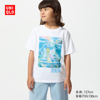 优衣库童装男童女童亲子UT Pokémon印花短袖T恤宝可梦479902 00 白色 110