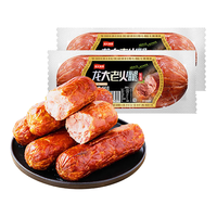 移动端、京东百亿补贴：龙大 肉食老式火腿净重400g*2 青岛老火腿大块肉腱子肉