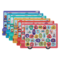 贝恩施儿童识字卡片识字拼图男女孩玩具宝宝幼儿园学前启蒙早教看图学习识物认字卡片 【看字识物拼图卡】6大主题+185字