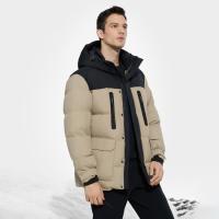 保暖服饰：FILA 斐乐 男装运动中长款羽绒服 连帽基础保暖外套