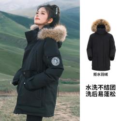 骆驼 黑钻 女款户外派克工装羽绒服