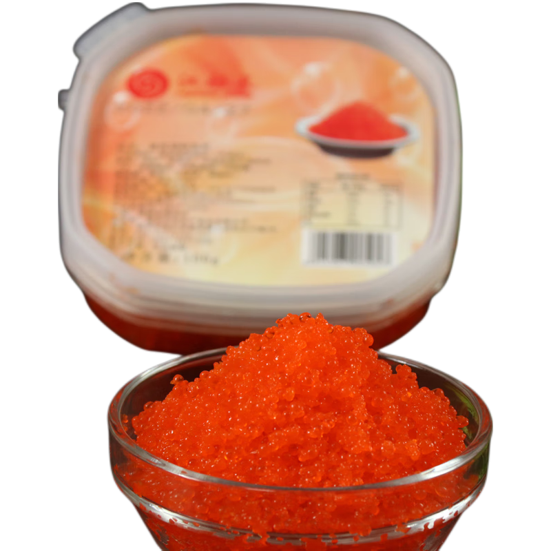  江船长 新鲜 鱼籽酱  100g橙色小粒鱼籽 简装 0.1kg