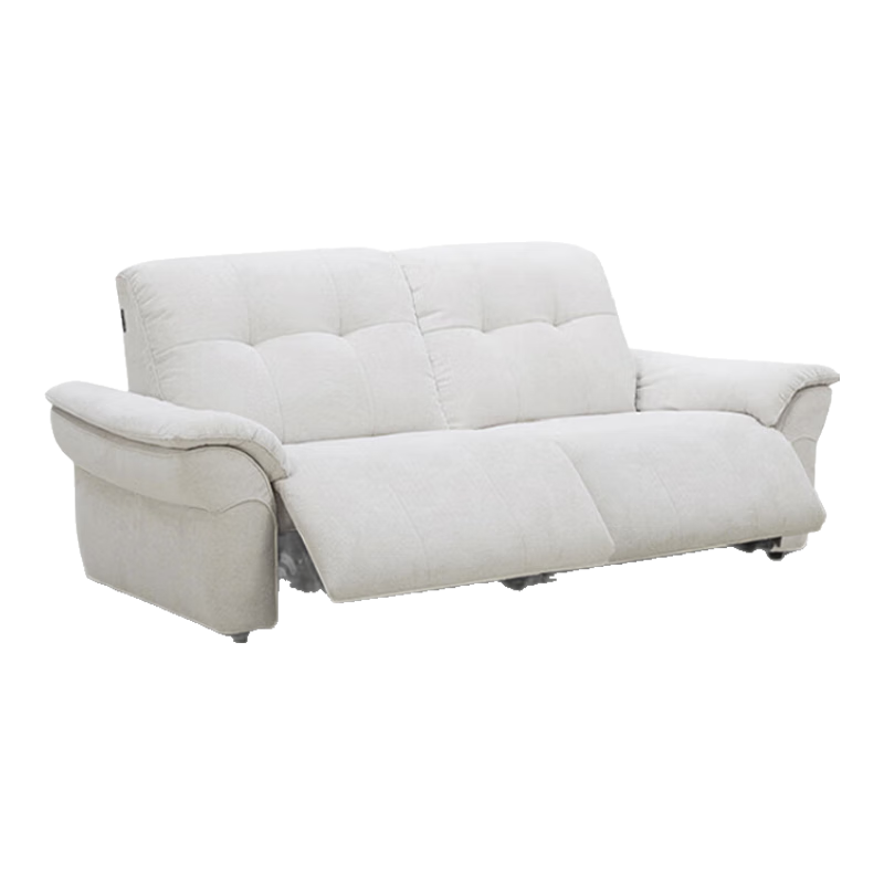  LAZBOY/乐至宝 电动功能沙发  松鼠绒面料-雪岩白-2.08m大双人位双电动-7天 2人及以上