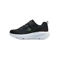 Skechers斯凯奇儿童鞋春秋透气休闲鞋女童时尚舒适网面运动鞋303922L 黑色/多彩色/BKMT 28.5