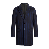 杉杉 保暖男士大衣冬季男款经典条纹商务百搭外套