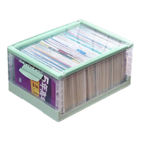 JEKO&JEKO可折叠书籍收纳箱书本收纳盒玩具衣服整理箱书箱储物箱40L 清新绿 40L 清新绿【47*35*23.5cm】