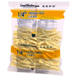 LAMB WESTON 1/4原味冷冻细薯条2kg 线下同款 空气炸锅食材看球油炸食品预制菜
