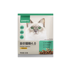 网易严选 全价猫粮4.0 宠物主粮成幼猫高蛋白禽肉 鸡鸭禽肉味50g*2 试吃