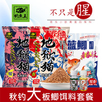 钓鱼王【粉丝福利】地狱猫蓝鲫青春五件套浓腥味鲫鲤通用鱼饵套装