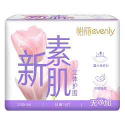 怡丽 卫生巾棉柔透气立体护围批发女生日用240mm16片