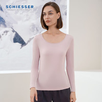 舒雅(Schiesser)男女款3A抗菌除螨肌底衣系列V领长袖保暖上装秋衣23889Q 女款【圆领】E0/23892Q灰粉 S