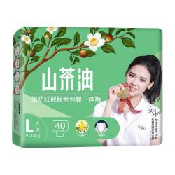 花香 山茶油纸尿裤L婴儿拉拉裤XL透气新生儿学步裤M码尿不湿全包臀 纸尿裤L码 1包
