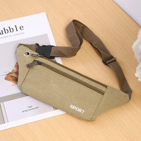 斐月伽腰包男 户外运动跑步腰包男士工地干活腰包手机包收纳零钱胸包 男士休闲腰包-卡其色