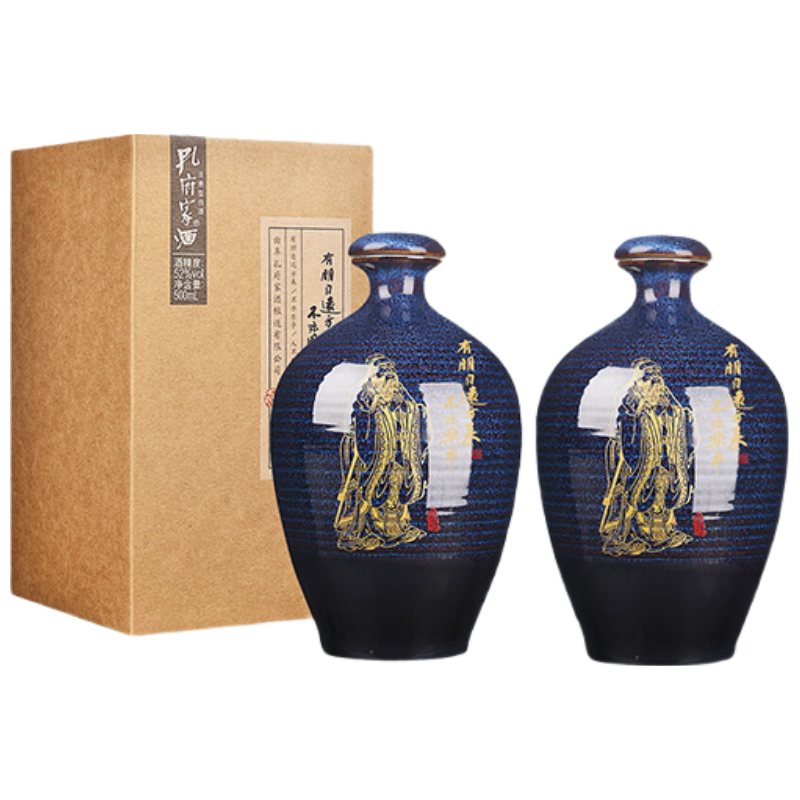  孔府家酒 浓香型白酒  双瓶装 500ml*2 52度
