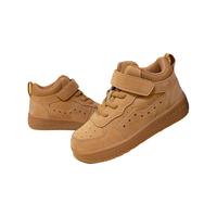 kids.ing【清仓不补】儿童加绒运动鞋男童棉鞋女小童复古高帮板鞋保暖休闲 23棕色（内里网布） 26 适合脚长15.7cm