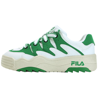 斐乐（FILA）斑斓鞋ROSETTA女鞋板鞋2023秋新款面包厚底鞋复古休闲鞋 斐乐白/艾草绿-WJ 38.5