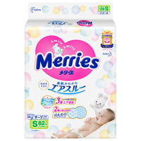 妙而舒花王妙而舒Merries婴儿纸尿裤 宝宝纸尿片(日本进口) 拉拉裤 纸尿裤S码82片（4-8kg）小号