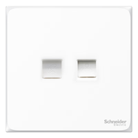 Schneider Electric 施耐德电气 皓呈系列 A3T32TDRJ5_WE_C1 电话+超五类电脑插座 奶油白