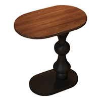 彻彻中古小茶几客厅沙发边几美式复古实木杯几阳台休闲角几床头置物架 【胡桃木色】糖葫芦边几-橡胶木