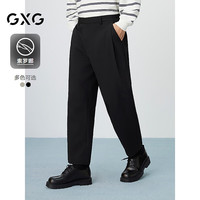 GXG 男装男士西裤通勤长裤25春 黑色 175/L