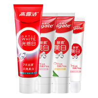 高露洁(Colgate)酵素美白4支装300g(闪钻亮白100g+酵素美白80g×2+酵素白桃40g) 果香型 40g 4支