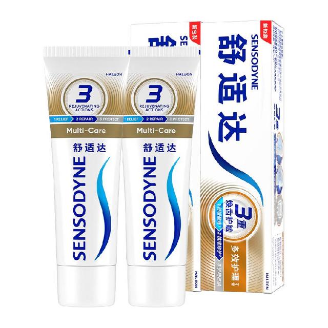 淘金币可用：舒适达 抗敏感牙膏多效护理200g（100g*2）