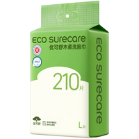 EcosureCare 优可舒 悬挂式洗脸巾210抽 一次性加大加厚擦脸巾洁面洗面巾卫生纸巾壁挂