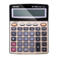 得力 计算器真人发音带语音太阳能计算机大号大按键大键盘大屏幕