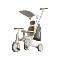 Lecoco 乐卡 儿童多功能三轮车宝脚踏车平衡车轻便遛娃神器 沃克s3max- 奶白咖
