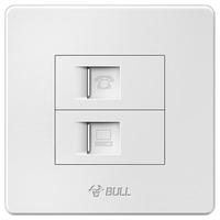 BULL 公牛 G07T211 二位电话插座 象牙白