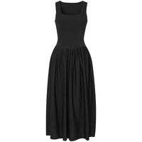 伊芙丽(eifini)伊芙丽气质方领高级感显瘦针织连衣裙2024春装收腰通勤裙子 卡其色 160/85CM/M